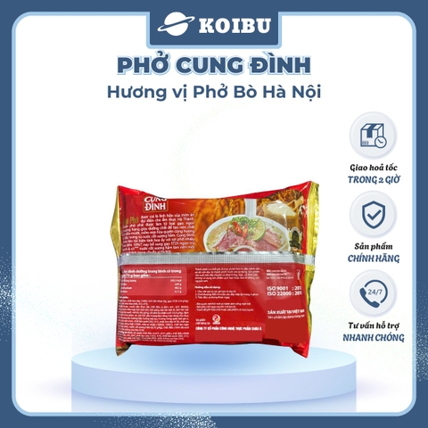 AFOTECH - Phở Cung Đình hương vị Phở bò Hà Nội, Phở bò Cung Đình, Phở bò Hà Nội Cung Đình ăn liền - 68g/gói - 00314