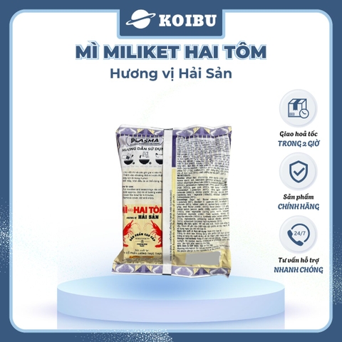COLUSA - Mì giấy Miliket Hai Tôm gói vị Hải sản, Mì tôm hiệu Hai Tôm Miliket hiệu 2 Tôm Colusa - 70g/gói -00095