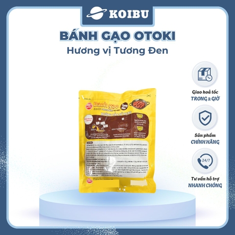 OTOKI - Bánh gạo Otoki hương vị Tương đen, Bánh gạo Tương đen Otoki Jin, Bánh gạo tương đen Jin Ottogi - 164g/gói - 00689
