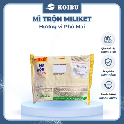 COLUSA - Mì trộn Miliket hương vị Phô mai, Mì trộn Phô mai Miliket, Mì Miliket trộn Phô mai ăn liền  - 117g/gói - 00553