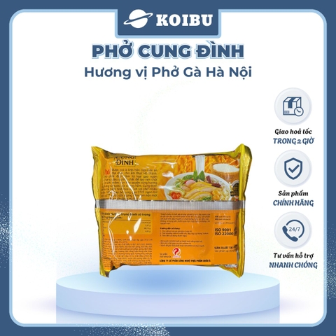 AFOTECH - Phở Cung Đình hương vị Phở gà Hà Nội, Phở gà Cung Đình, Phở bò Hà Nội Cung Đình ăn liền - 68g/gói - 00313