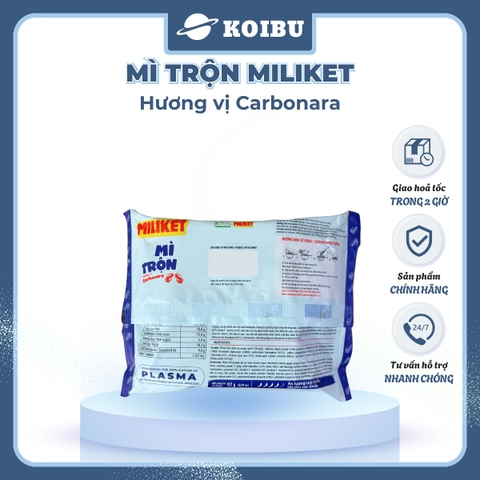 COLUSA - Mì trộn Miliket hương vị Carbonara, Mì trộn Carbonara Miliket, Mì Miliket trộn Cabonara - 117g/gói - 00555