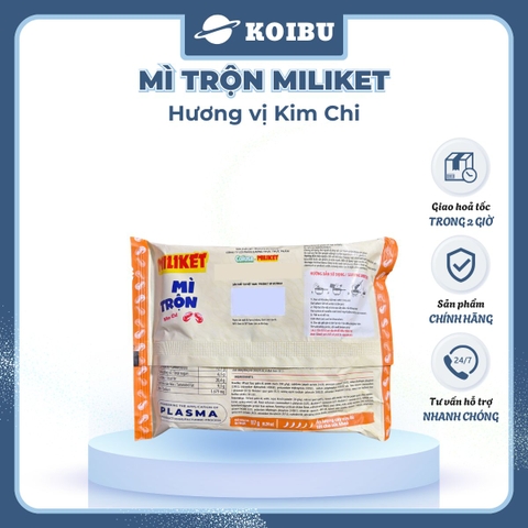 COLUSA - Mì trộn Miliket hương vị Kim chi, Mì trộn kim chi Miliket, Mì Miliket trộn kim chi ăn liền- 117g/gói - 00552