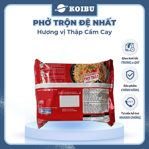 ACECOOK - Phở trộn Đệ Nhất Hương vị Thập Cẩm Cay - Phở thập cẩm cay trộn Đệ Nhất - Đệ Nhất Phở trộn/ Phở Đệ Nhất/ Phở ăn liền Đệ Nhất - 82g/gói - 00059