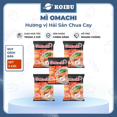 MASAN - Mì khoai tây Omachi vị Hải sản Chua Cay, mì Omachi ăn liền, mì hải sản, mì khoai tây ăn liền - 80g/ly - 00509