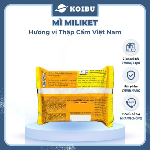 COLUSA - Mì Miliket hương vị Mì thập cẩm Việt Nam, Mì thập cẩm Miliket, Mì Miliket thập cẩm Việt Nam - 85g/gói - 00620
