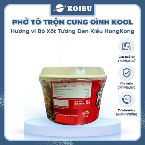 AFOTECH - Phở trộn Cung Đình Kool tô bò tương đen kiểu Hồng Kông - Phở Cung Đình Kool tô trộn bò tương đen Hongkong - Tô Cung Đình Kool phở ăn liền (Micoem) - 80g/tô - 00323