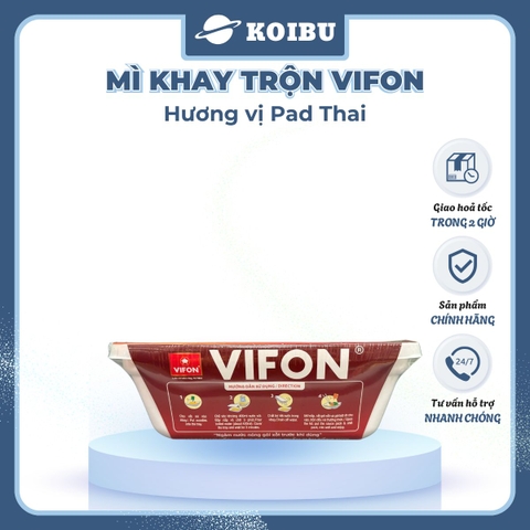 VIFON - Mì khay trộn Vifon hương vị Pad Thái, Vifon Mì trộn Pad Thái Vifon, Mì khay Vifon ăn liền - 90g/khay - 00482