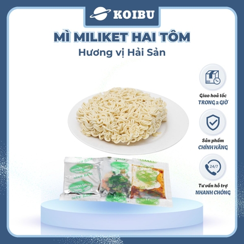 COLUSA - Mì giấy Miliket Hai Tôm gói vị Hải sản, Mì tôm hiệu Hai Tôm Miliket hiệu 2 Tôm Colusa - 70g/gói -00095
