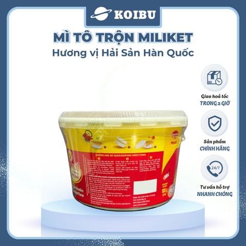 COLUSA - Mì tô trộn Miliket hương vị Hải sản Hàn Quốc, Mì trộn Miliket Hải sản Hàn Quốc, Mì Miliket - 105g/tô - 00565