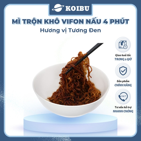 VIFON – Mì Vifon nấu 4 phút hương vị trộn tương đen - Mì gói Vifon, Mì nấu Vifon, Mì trộn, Mì trộn vị tương đen, Mì Vifon trộn tương đen, Mì trộn tương đen nấu 4 phút Vifon, Mì trộn tương đen Vifon - 110g/gói - 00479