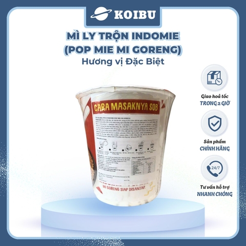 INDOFOOD - Mì trộn Ly Indomie đặc biệt, Mì xào khô Indomie ly đặc biệt, Mì ly Indomie Pop Mie Mi Goreng - 80g/ly - 00474