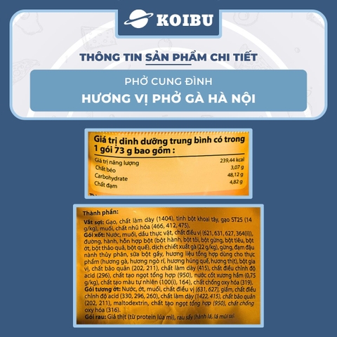 AFOTECH - Phở Cung Đình hương vị Phở gà Hà Nội, Phở gà Cung Đình, Phở bò Hà Nội Cung Đình ăn liền - 68g/gói - 00313