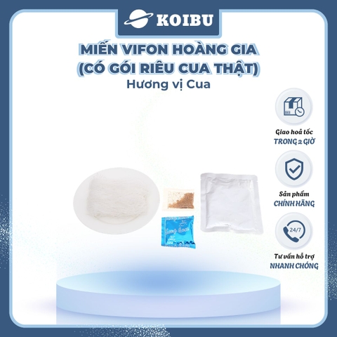 VIFON - Miến Hoàng Gia hương vị Cua (có gói riêu cua thật), Miến cua Hoàng Gia, Miến cua Vifon - 105g/gói - 00184