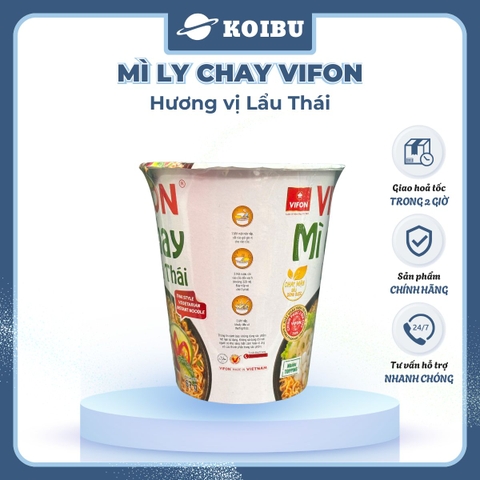 VIFON - Mì chay Vifon ly hương vị lẩu thái, mì chay ly Vifon, mì chay Vifon lẩu thái ly - 67g/ly - 00234