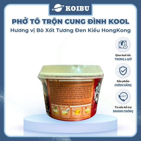 AFOTECH - Phở trộn Cung Đình Kool tô bò tương đen kiểu Hồng Kông - Phở Cung Đình Kool tô trộn bò tương đen Hongkong - Tô Cung Đình Kool phở ăn liền (Micoem) - 80g/tô - 00323