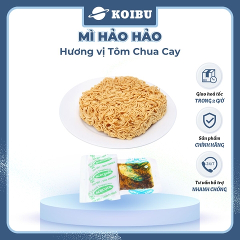 ACECOOK - Mì Hảo Hảo hương vị Tôm chua cay - Mì ăn liền Hảo Hảo tôm chua cay - 75g/gói - 00005