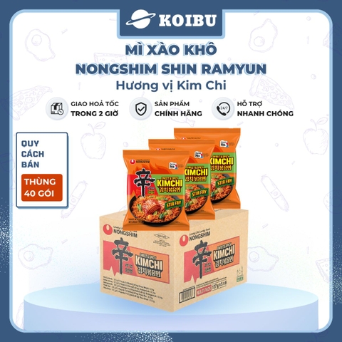 NONGSHIM - Mì trộn Shin Ramyun hương vị Kim chi, Mì Shin kim chi khô Hàn Quốc, Mì khô kim chi Shin - 120g/gói - 00060