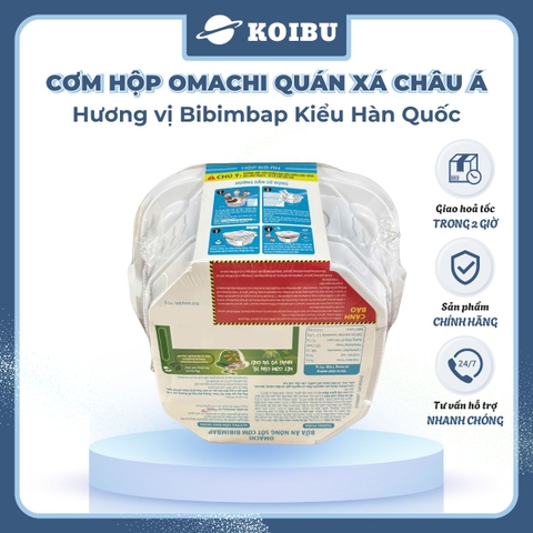 MASAN - Cơm Omachi quán xá châu Á hương vị Bibimbap Hàn Quốc, Cơm tự chín Bibimbap Hàn Quốc Omachi - 192g/hộp - 00781