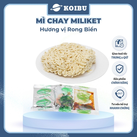 COLUSA - Mì chay Miliket hương vị Rong biển, Mì chay rong biển Miliket, Mì Miliket chay rong biển - 75g/gói - 00585