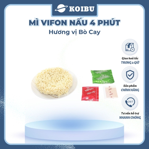 VIFON – Mì Vifon nấu 4 phút hương vị bò cay - Mì gói Vifon, Mì nấu Vifon, Mì nấu vị bò cay, Mì bò cay Vifon, Mì nấu 4 phút hương vị bò cay, Mì Vifon bò cay nấu 4 phút, Mì Vifon nấu ăn liền - 105g/gói - 00221