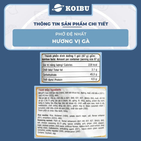 ACECOOK - Đệ Nhất phở hương vị Phở Gà, phở gà Đệ Nhất Acecook, phở gà Acecook Đệ Nhất phở ăn liền - 65g/gói - 00055