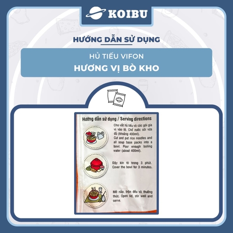 VIFON - Hủ tiếu Vifon hủ tiếu Bò kho, Hủ tíu Bò kho Vifon, Hủ tiếu Bò kho Vifon, Hủ tíu ăn liền Vifon - 65g/gói - 00164