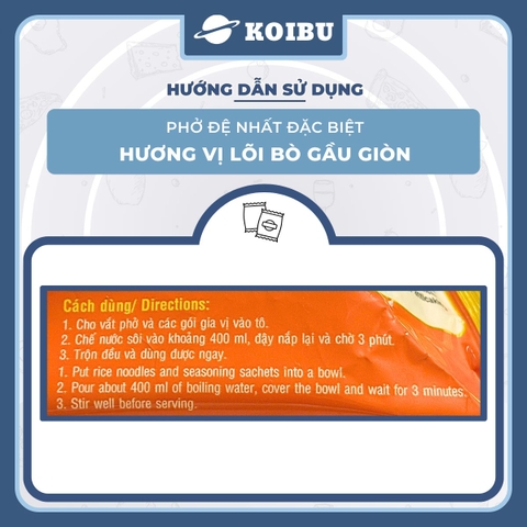 ACECOOK - Đệ Nhất phở đặc biệt lõi bò gầu giòn (không thịt), phở bò Đệ Nhất lõi bò gàu giòn ăn liền - 67g/gói - 00513