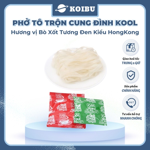 AFOTECH - Phở trộn Cung Đình Kool tô bò tương đen kiểu Hồng Kông - Phở Cung Đình Kool tô trộn bò tương đen Hongkong - Tô Cung Đình Kool phở ăn liền (Micoem) - 80g/tô - 00323