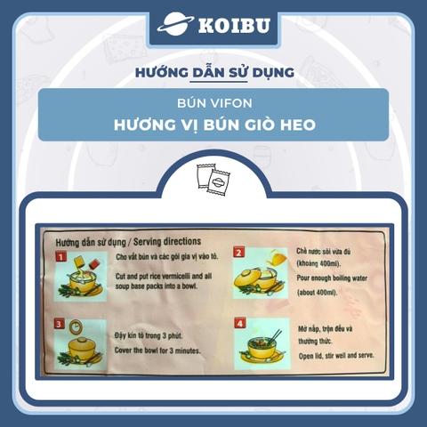 VIFON - Bún Vifon hương vị Bún giò heo, Bún giò heo Vifon Bún giò heo, Bún giò ăn liền Vifon gói - 65g/gói - 00145