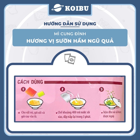 AFOTECH - Mì Cung Đình Sườn hầm ngũ quả, Mì Sườn hầm ngũ quả Cung Đình, Mì khoai tây Cung Đình gói - 80g/gói - 00302
