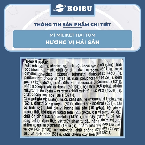 COLUSA - Mì giấy Miliket Hai Tôm gói vị Hải sản, Mì tôm hiệu Hai Tôm Miliket hiệu 2 Tôm Colusa - 70g/gói -00095