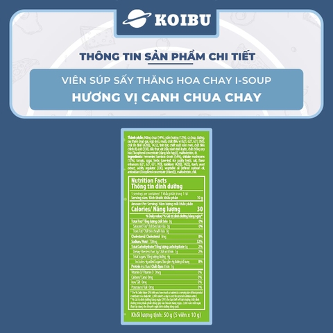 NFC - Viên canh ăn liền sấy thăng hoa I-Soup hương vị Canh măng chua nấm hương ISoup ăn liền - 35g/lốc - 00089