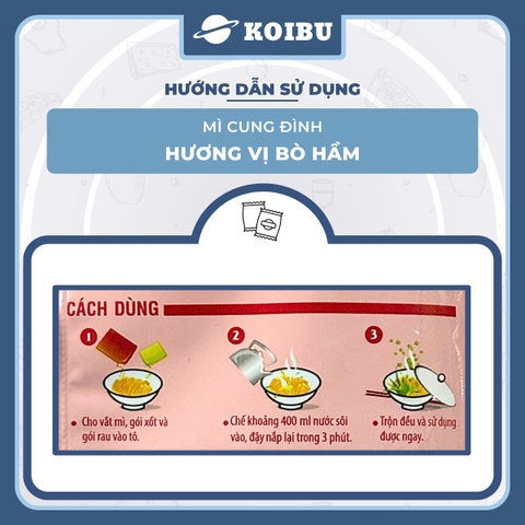 AFOTECH - Mì Cung Đình Bò hầm, Mì Bò hầm Cung Đình, Mì khoai tây Cung Đình Bò hầm, Mì Cung Đình gói - 79g/gói - 00301