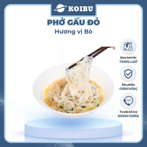 ASIAFOODS - Phở Gấu Đỏ Bò, phở Gấu Đỏ vị bò, phở Gấu Đỏ ăn liền, phở Gấu Đỏ gói - 65g/gói - 00331