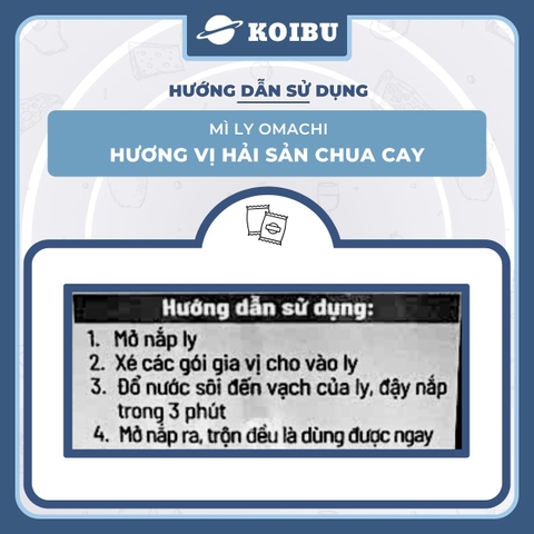 MASAN - Mì ly khoai tây OMACHI KHÔNG THỊT vị Hải sản Chua Cay, mì ly Omachi ăn liền, mì hải sản - 66g/ly - 00824