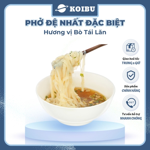 ACECOOK - Đệ Nhất phở đặc biệt Bò tái lăn, phở Đệ Nhất đặc biệt Bò tái lăn, phở bò tái lăn Đệ Nhất - 68g/gói - 00053
