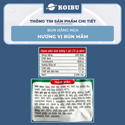 ACECOOK - ACECOOK - Bún mắm Hằng Nga, Hằng Nga Bún mắm, Bún Hằng Nga hương vị Bún mắm, Bún mắm Acecook - 75g/gói - 00051