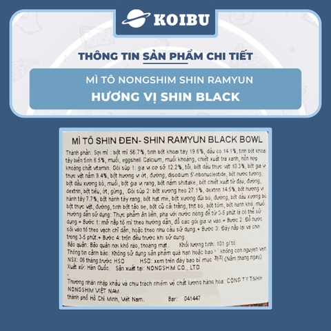 NONGSHIM - Mì tô Shin Ramyun Black, tô Nongshim Shin Black Ramyun, mì tô ăn liền Hàn Quốc Shin Ramyun - 00133