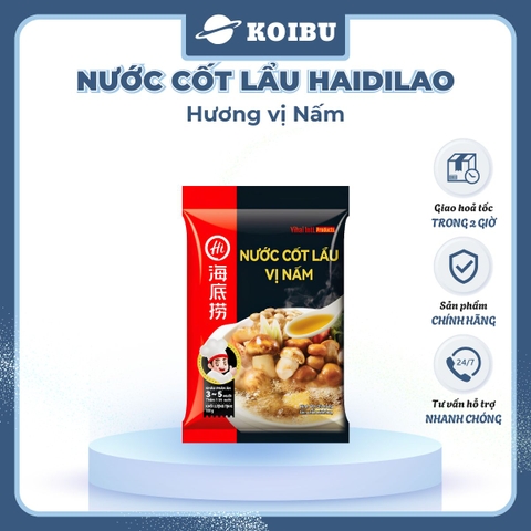 HAIDILAO - Nước cốt lẩu Haidilao vị nấm, nước cốt lẩu nấm Haidilao, Haidilao cốt lẩu chay nấm - 150g/gói - 00886