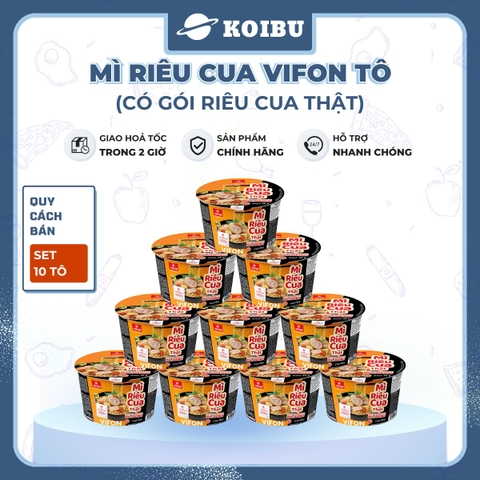 VIFON - Mì Vifon tô riêu cua thật, Vifon tô thịt thật Riêu cua Vifon, mì tô riêu cua Vifon thịt thật - 90g/tô - 00583