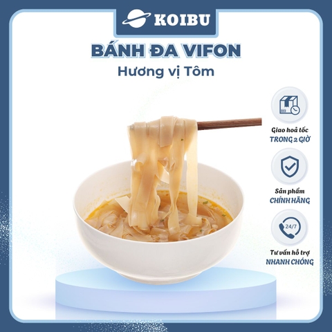 VIFON - Bánh đa Vifon hương vị Tôm, bánh đa tôm Vifon, bánh đa Vifon vị tôm, bánh đa Vifon ăn liền - 60g/gói - 00138