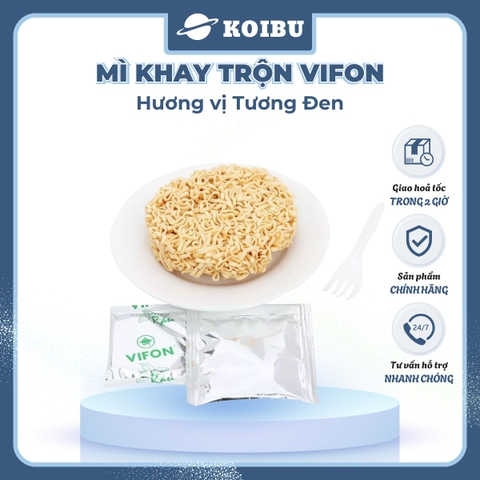 VIFON - Mì khay trộn Vifon hương vị Tương đen (có gói xốt Tương đen), Mì xào tương đen Vifon khay - 90g/khay - 00240