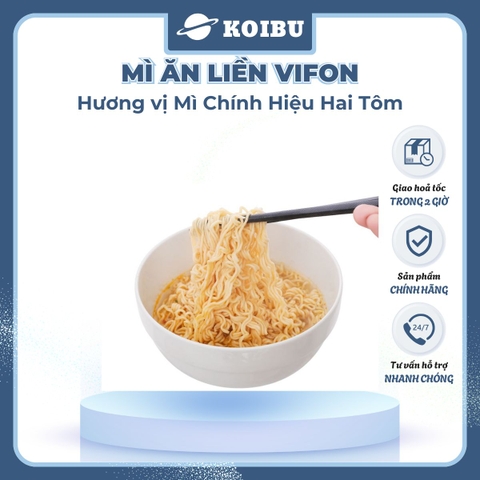 VIFON - Mì Vifon chính hiệu hai con tôm, mì hai tôm Vifon, mì Vifon hai con tôm, mì 2 tôm Vifon - 75g/gói - 00208