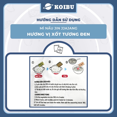OTTOGI - Mì nấu Jin Jjajang hương vị trộn Xốt tương đen, Mì Sốt tương đen Jin, Mì trộn Jin Jjajang - 135g/gói - 00529