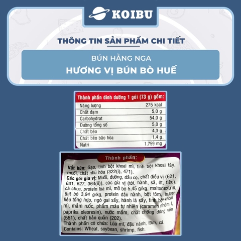 ACECOOK - Bún bò Huế Hằng Nga, Hằng Nga Bún bò Huế, Bún Hằng Nga hương vị Bún bò Huế, Bún bò Acecook - 73g/gói - 00049