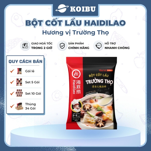 HAIDILAO - Bột cốt lẩu Haidilao vị Trường thọ, bột cốt lẩu Trường thọ Haidilao, gia vị cốt lẩu Haidilao - 110g/gói - 00887