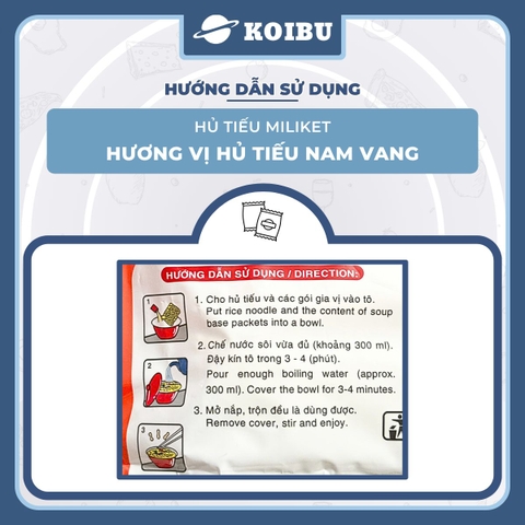 COLUSA - Hủ tiếu Miliket hương vị Nam Vang, Miliket hủ tiếu nam vang, Hủ tíu nam vang Miliket gói - 65g/gói - 00122