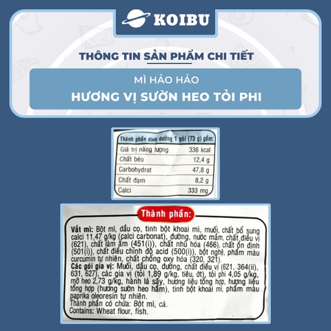 ACECOOK - Mì Hảo Hảo hương vị Sườn Heo Tỏi Phi - Mì ăn liền Hảo Hảo sườn heo tỏi phi (Hảo Hảo gói xanh dương) - 73g/gói - 00002