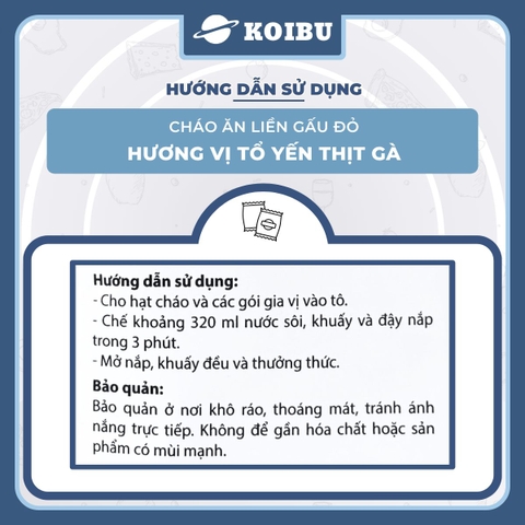 ASIAFOODS - Cháo ăn liền Gấu đỏ hương vị Tổ yến thịt gà, Cháo tổ yến Gấu đỏ thịt gà, Cháo yến Gấu Đỏ - 50g/gói - 00342